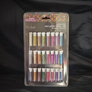 Mini Glitter Tubes Set - Vibrant Party Colors